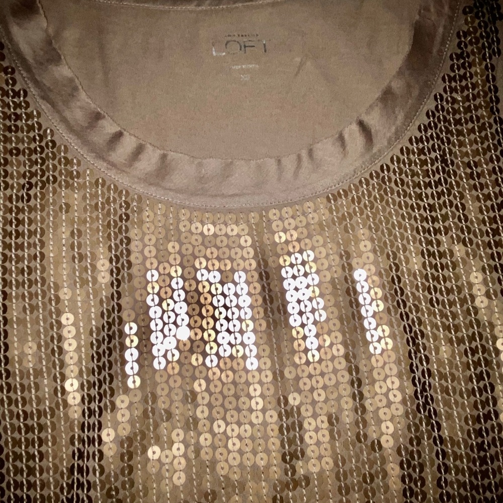 Classy Copper Colored Sequin Top - image 3